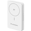 WOZINSKY Batteria Esterna Magnetica Power Bank 10000 mAh 22,5W Tecnologia Qi 2.0 Con Supporto Integrato Bianca