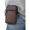 Narunii Borsa da Cintura per Cellulare Uomo,Sacchetto per Cellulari,Sacchetto della Clip Verticale Custodia,Borsa da Cintura Telefono Custodia con Moschettone (Marrone)