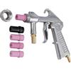 AMTOVL Pistola sabbiatrice + 4 ugelli in ceramica + set di punte extra in ferro