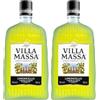 villamassa Villa Massa Limoncello, 1 l, Limoncello Artigianale con 100% Limoni di Sorrento IGP, Liquore al Limone, Ideale per Aperitivo e Fine Pasto, Idea Regalo, 30% Vol. (Confezione da 2)