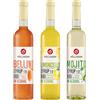 Höllinger Sciroppo Biologico Analcolico, Bellini Pesca, Limoncello Limone, Mojito Lime e Menta, Diluizione 1:9