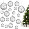 Topzora Palla Da Discoteca,20 Pezzi Disco Mirror Ball - Mini Palla da Discoteca in 4 Dimensioni (con Anello per Appendere) per Albero di Natale, Matrimonio, Compleanno, Decorazione per Feste