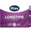 Ritex Longtime - Set di 40 preservativi con doppio anello, per giochi d'amore prolungati con vestibilità profilata, vegano, dermatologicamente testato, prodotto in Germania
