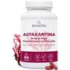 Bandini® Astaxantina pura 8 mg per capsula | 90 capsule - 3 mesi di scorta | Potente antiossidante naturale da alga Haematococcus Pluvialis - Natural Astaxantina, Senza magnesio stearato, Senza OGM