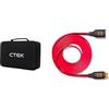 CTEK 40-468 Bag-Trasporta e Conserva il Tuo CS Free in Modo Sicuro e Protetto, Nero & Connect 2.5M Extension: La prolunga per il tuo carica-batterie