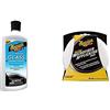 MEGUIAR'SMeguair'S Polish Composto G8408Eu Perfect Clarity, in Vetro 236 ml & X3080Eu Dischi in Microfibra Tondi, Bianco, Diametro 10Cm Ca