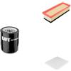 UFI Filters, Filtro Olio 23.438.00, Filtro Aria 30.301.00, Filtro Abitacolo Antipolline 53.088.00, FiltrI per Ricambio, Adatto a Auto, Kit Applicabile su Fiat 500
