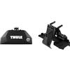 Thule Set 4 Piedi per Barre Portatutto Evo, Portata Massima 75 kg & Kit di Fissaggio Evo Flush Rail 6010 per Auto con Profili Integrati