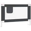 vidaXL Sponda Letto per Bambini 90x25 cm, Paracolpi per 18 Mesi-5 Anni, Altezza Regolabile, Struttura in Metallo, Tessuto in Poliestere, Pieghevole, Grigio Scuro