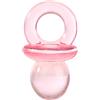 OEBUAFI 50 Pz Acrilico Ciuccio per Bambini Ciondoli Ciuccio Decorazioni per Trasparente Sicuro e Carino Dispersione da Tavolo per Decorazioni per Feste per Baby Shower Neonato (Rosso trasparente)