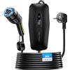 VDLPOWERVP Cavo di ricarica tipo 2, 3,68 kW/15 m, cavo di ricarica per auto elettrica, caricatore EV, tipo 2, per veicoli elettrici con monofase EU-Schuko, IP65, compatibile con modello Y/3, XC60, ID