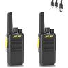 JUCJET Walkie talkie JUCJET V12D, set di radio PMR446 con ampia portata e soppressione intelligente del rumore e riconoscimento vocale Walkie talkie-comunicazione crittografata, scansione analogica (2 pezzi)