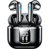 EUQQ Cuffie Auricolari Bluetooth,60 Ore HiFi Stereo Cuffie Wireless con 4 ENC Cancellazione Rumore Mic,Cuffie Senza Fili,Cuffiette Bluetooth IP7 Impermeabil Running