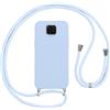 Vauki Cover per Cordino con Collana per Xiaomi Redmi Note 9 Pro/9 Pro Max/9S 4G 6.67", Custodia Silicone Morbido con Corda, Case Tracolla Antiurto con Necklace Regolabile per Redmi Note 9 Pro, Viola