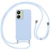 Vauki Cover per Cordino con Collana per Xiaomi Redmi 13C 6.74", Custodia Silicone Morbido con Corda, Case Tracolla Antiurto con Necklace Regolabile per Redmi 13C, Viola