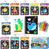 FUNNYB&G Foil Art Attività Libri Gadget Compleanno Bambini - 2 in 1 Foil Art Libri da Colorare Bambini Regalini Fine Festa Compleanno, Regalo Giochi Lavoretti Creativi Bambina 4-10 Anni (Oceano 24)