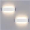 Lightess 2 Pezzi Applique da Parete Interno, 16W Lampada da Parete LED, 4500K Bianco Neutro Applique Interno Moderne Luce da Parete, 30cm IP44 Lampade da Muro Luci per Corridoio Camera da Letto