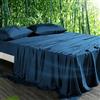 Gezu Lenzuolo con Angoli 140x200 Petrolio Seta Lenzuolo in Tencel Lyocell Bambù Lenzuolo Liscio Traspirante per Materasso Spesso Ipoallergenico senza Stiratura Orlo Elastico Può Raggiungere 30cm