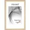 FRAMO Cornice foto maison de campagne 30 x 42 cm in legno massello | Beige-Dorato | Colore/dimensione selezionabile | Cornice antica d'epoca retrò N°082
