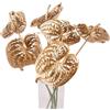 XIZHI 5 fiori di anturio artificiali, 63,5 cm, fiori finti realistici al tatto, per fai da te, casa, feste e bouquet di nozze (anturio oro)