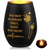 Nuenen Dono Funebre Lanterna Funebre con Incisione Candele da Regalo per Lutto per i Partecipanti al Funerale Decorazione per Lutto Lanterna Commemorativa a Forma di Candela Luce Commemorativa