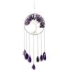 Shuqio Acchiappasogni Albero della Vita con Ametista Naturale, Decorazione a Parete e Finestra Viola, Idea Regalo Spirituale per Armonia e Stile, per Casa, Yoga e Meditazione, 16.5cm x 65cm
