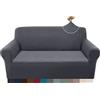 Granbest 2023 Copridivano Jacquard a 2 posti, super morbido, antiscivolo, elasticizzato, quattro stagioni, universale, elastico, per cani, gatti, animali domestici (2 posti, grigio)
