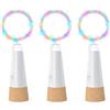 leegoal Luci bottiglia con tappo USB ricaricabile, 2 m 20 LED filo rame, luce fatata per decorazioni natalizie, feste, matrimoni, barattoli, fai da te(Multicolore,3 pz)