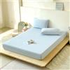 Treer Lenzuolo con Angoli Rinfrescante, Lenzuolo di Raffreddamento Aderente con Elastico 360° per Singolo Matrimoniale Una Piazza e Mezza Materassi Altezza da 30cm (XH23 Blu,180x200CM)