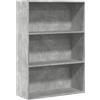 vidaXL Libreria Grigio Cemento 80x30x114 cm in Legno Multistrato, scaffale per Libri, scaffale, scaffale Contenitore, armadietto portaoggetti