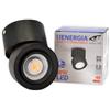 KOMBO HENERGIA - Eagle Eye Faretto LED Orientabile 18W Nero, 1500 Lumen, 4000K, Pan/Tilt 90°-350°, Fascio Regolabile 15°-45°, Design Moderno - Illuminazione da Soffitto o Parete per Interni