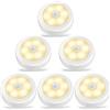 NAILAO Luce Notturna Sensore Movimento, 6 Pack Luci Armadio Led Senza Fili con Magnete, Auto On/Off, Luce Adesiva a Batteria per Scale,Corridoio,Garage,Ingresso(bianco caldo)