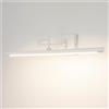 LYOUAE Lampada da Specchio Bagno Vintage Applique da parete moderna regolabile con luce di cortesia a LED tricolore con illuminazione a parete for bagno con braccio oscillante(White,62cm)