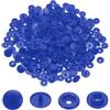 QUARKZMAN 100 set Bottoni Automatici a Pressione in Resina T5, Chiusure Rotondo Lucide Resina kit Bottoni Senza cucito per Cucito Tessuto Artigianato Abbigliamento Borse (Blu)