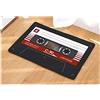 WENYA Tappetino Antiscivolo Assorbente Zerbino Nero Giallo Retro Musica Nastro Stampa Bagno Cucina Porta della Camera da Letto Tappetino in Peluche Microfibra Tappeti Zerbino (Colore 1, 50x80 cm)