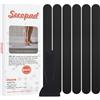 Secopad - 24 adesivi antiscivolo per doccia e vasca da bagno; strisce adesive di sicurezza con raschietto di alta qualità (Nero)