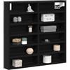 vidaXL Vetrina Rovere Nero 60 x 8,5 x 58 cm Legno Multistrato, Soluzione per L'Ufficio, armadietto da Esposizione, Eleganti mensole a Parete, Arredamento Moderno per casa e Camera