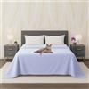 Byour3 - Copriletto PURO COTONE Organico 100% LEGGERO Letto Matrimoniale Singolo Piazza e Mezza Granfoulard Rettangolare Anallergico Telo Arredo Multiuso Copritutto (Celeste, 1p. e mezzo)