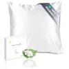 townssilk Federa seta cuscino,100% naturale seta di gelso 19momme,doppia faccia,benefica per capelli e pelle,ipoallergenica,cerniera nascosta,1 pz,50x50cm,Bianco