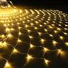 YUANYUYING Rete luminosa da giardino, 672 LED a batteria, luci a rete impermeabili con 8 modalità, 6x4 m, per albero di Natale da esterno e interno, cespugli, cortile (Bianco caldo)