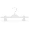 Kiroplast 10 Grucce per Pantaloni Bianche Pinza Stampelle Salvaspazio Appendini Plastica Pinze Clip Gonne Appendini Gonne Grucce 36cm