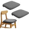 FARYODI Fodere per Sedili, Coprisedie, Fodere per Sedia da Pranzo, Coprisedia, Rivestimento Anti-polvere per Sedia, Fodere Lavabili e Smontabili per Sedie da Pranzo, Cucina (2, Grigio Scuro)
