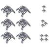 EFIXS Supporto universale (supporto per tapparelle) (6 pezzi) per montaggio a parete o a soffitto per tapparelle in alluminio con guida superiore da 25 mm