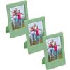 QUARKZMAN 3 Pz Mini Cornici per Foto Rettangolari 6 x 9 cm, Verde Avocado