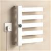 TINS Scaldasalviette Elettrico Bagno, 230 W Termoarredo Elettrico Bagno con Generatore di ioni Negativo e Aria Calda e Fredda a 3 velocità, Termostato Intelligente Display Touch a LED-White L