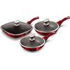 BerlingerHaus BERLINGER HAUS - Set 6 pezzi per friggitrice, Metallic Line Burgundy Edition