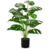 Der Rose, 71 cm Vaso Nero Piante Finte Monstera, Grandi Piante Artificiali in Vaso per Decorazione Moderna da Interno ed Esterno, Balcone, Ingresso