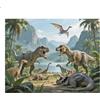 JISHSHAY Dinosaurs World Diamond Painting Round Drill Diamond Art Kit per adulti Perline rotonde Gem Art Gem Painting Kit mosaico per adulti Ricamo puzzle Decorazione da parete 40 x 40 cm