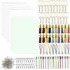QIQN Kit di Fogli di Plastica 160 Pezzi Shrink Plastica Termoretraibile per Ornamenti Fai-da-Te Artigianato Creativo Stampa Badge Gioielli Pendenti (25)