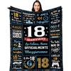 Yesbird Regalo 18 Anni Ragazzo, Idea Regalo Compleanno 18 Anni per Figlio, Nipote, Amico, regali adolescenti maschi, Regalo di Maggiorenne, Regalo per Lui Coperta 150x130CM
